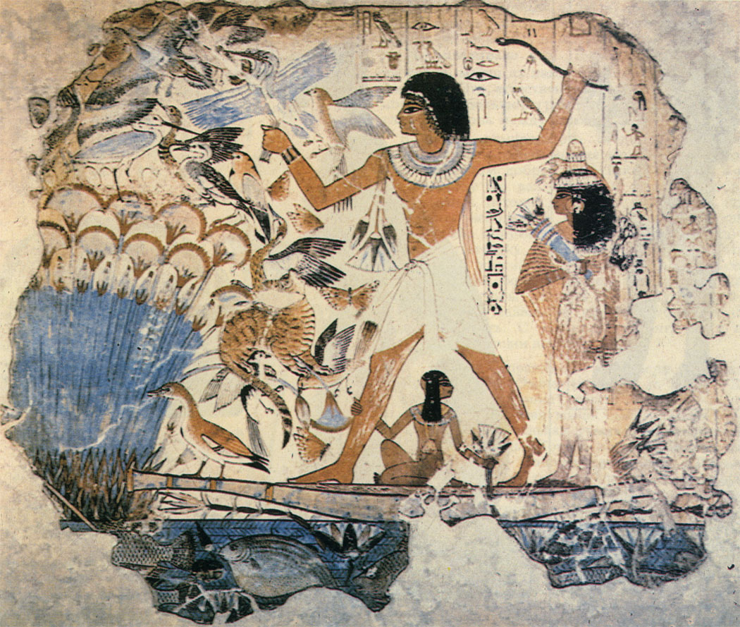 В зале, посвященном Древнему Египту, помещен барельеф со сценами охоты, где одной из центральных фигур является домашняя кошка