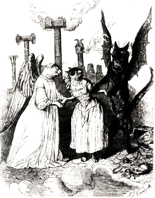 Ж. Жерар, французский эзоп XIX века, использовал кошачьи образы, чтобы подчеркнуть некоторые людские пороки