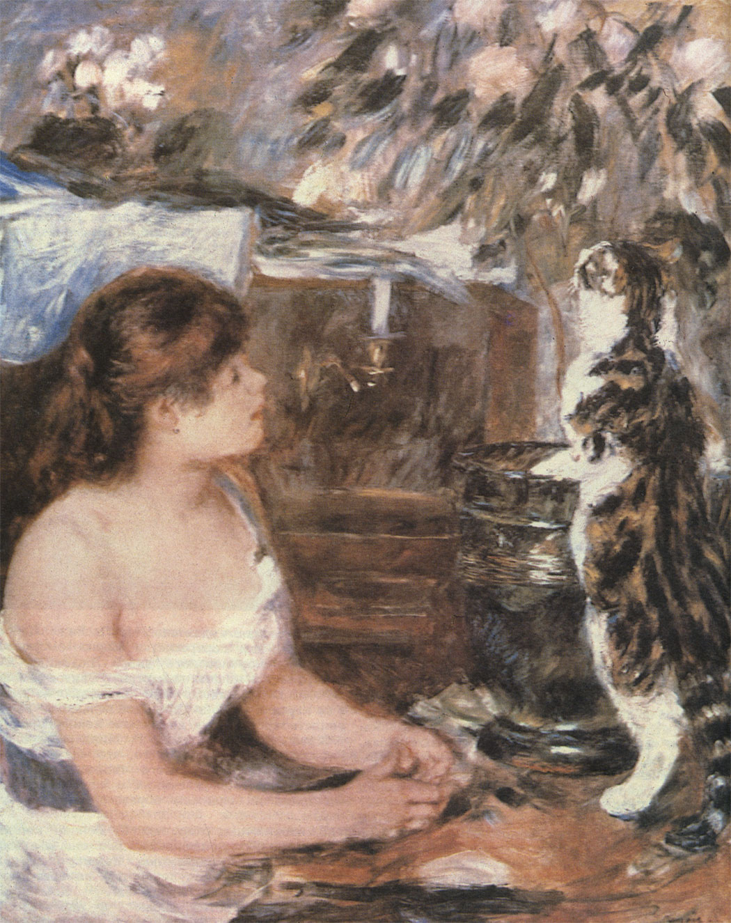 Женщины и кошки - благодатная тема для художников. У тех и других много общего. У О. Ренуара кошки самые женственные