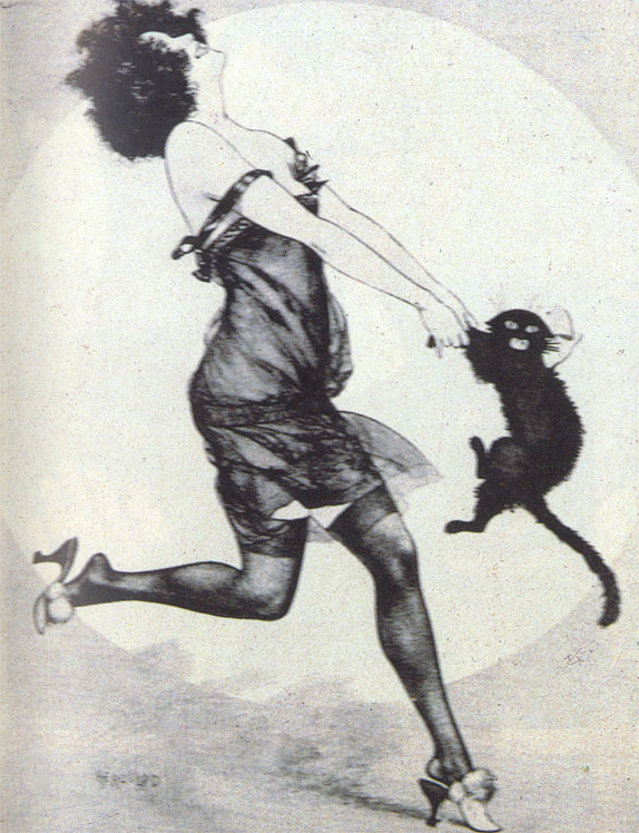 Французский художник Эруар, изображавший девушек легкого поведения, считал, что кошки, как наиболее чувственные животные, больше всего подходят для его живописи