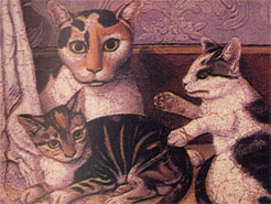 Фрагмент картины 'Кошка с котятами' Э. Уильяма и Б. Гарбиша